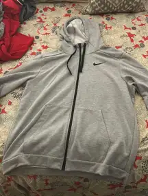 Gray Full-Length Zip-Up