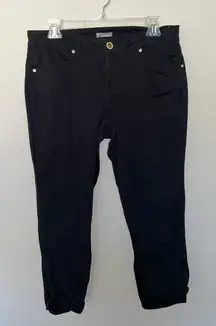 New Directions Black Cropped Pants‎ Women’s Size 8 Retro Casual Career Office