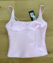 White Fox Platform Queen Bustier in Baby Pale Pink