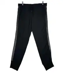 Vince Pants Women Large Black Tuxedo Jogger Lounge Athleisure Neutral Minimalist