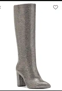 I.N.C Paiton Block-Heel Silver Grey Knee High  Boots 7M