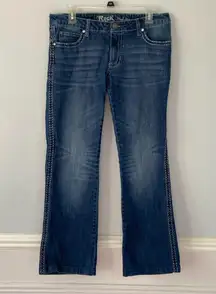 Wrangler Rock 47 Ultra Low Rise Jeans Size Rhinestone Rodeo Western Cowgirl Sz8