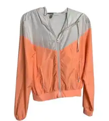 XS white & neon orange cropped track jacket suit