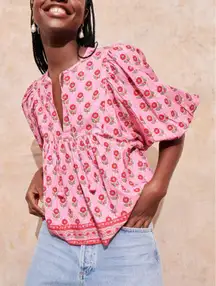 SAYLOR Samah Floral Boho Top Pink‎ Large