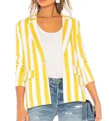 Revolve LPA Boxy Blazer Yellow Gold White Double Breast Small