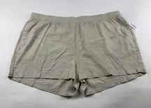 Old Navy Flax Linen Blend High Rise Comfort Waistband Shorts 3X New