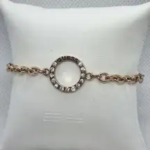 Guess Open Circle Gold & Rhinestone Bracelet