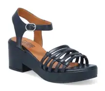 Miz Mooz Leather Heeled Sandals - Graciela Black
