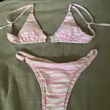 SheIn  pink zebra print bikini