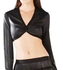 BCBG MAXAZRIA Black Leather Top