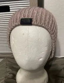North Face Metallic Wool Blend Pink Gold Glitter Women Sock Cap Adult OS NWOT