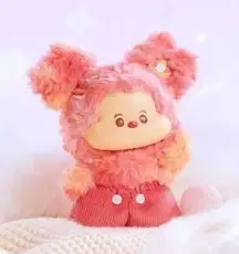 MINISO Disney Mickey Head in The Clouds Vinyl Plush Pendant Keychain - Red Cloud