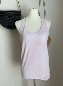 Lululemon  Essential Pleated Tank Heather Pixel Jacquard Alpine White Mink Berry