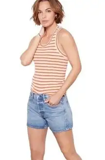 LNA Walker Chili Stripe Racerback Tank Knit Stretch Shirt NWT Women's XL