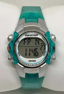 Marathon sport women watch digital 34mm gray green tone quartz 50MWR running