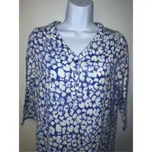 Women’s Blue Night Gown Mumu Midi Gown Small