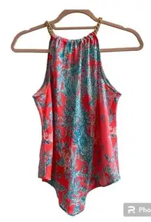 Lilly Pulitzer NWT  Cabana Halter Top Coral Spritz Shelly Bay women’s XXS