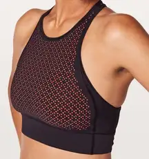 Lululemon Get Your Peek On Bra Deep Phantom Red Orange Sports Bra 10