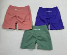 Bundle Lot 3 Pack Alphalete Alphalete Amplify Shorts All XS Seamless High Waist