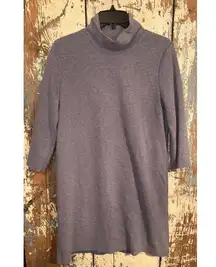 NWT Zara gray Mock Neck Turtleneck sweater dress size Small