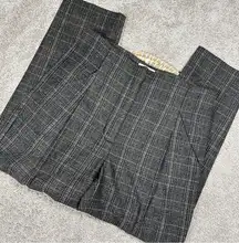 Wilfred Wool Cashmere Blend Chambéry Plaid Pants Cropped Pleated Tartan Size 0