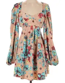 AFRM Floral Puff Sleeve Mini Dress size small