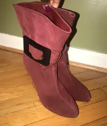 Burgundy Booties Sz 10