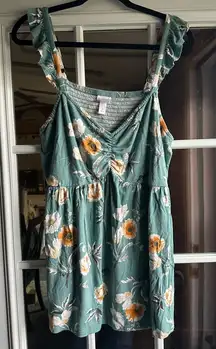 Torrid floral babydoll tank