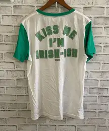 Women’s Victoria’s Secret PINK “KISS Me- I’m Irish-ish” Shamrock t-shirt Medium