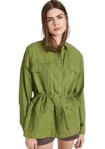 ATM Anthony Thomas Melillo Ripstop Cargo Field Jacket Green Womens Size XS S
