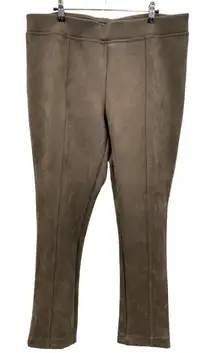 Andrew Marc Women's Stretch Faux Suede Super Soft Pull On Pants XL‎ Boho Western