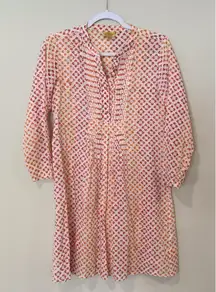 Roller Rabbit Women Tunic Blouse Cotton 3/4 Sleeve Size XS 2370