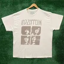 Led Zeppelin Swan Song Rock Band Oversized T-Shirt Size Large