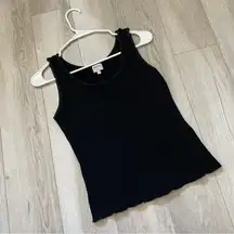 Armani Collezioni Tank Top stretchy fitted womens Black (size 42) chic office