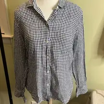 UnTuckIT long sleeve button down shirt grenoille navy