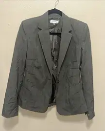 Calvin Klein Womens Size 6 Gray Blazer‎ Jacket Career Office Business
