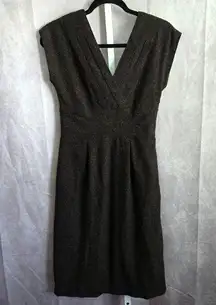 Banana Republic Brown Wool Silk Sleeveless Dress Size 4 Small