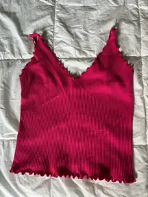 AURA Hot Pink Cropped Tank