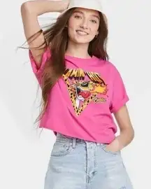 Women's Graphic T-shirt Size Plus 2XL Flaming Hot Cheetos Pink Short Sleeve