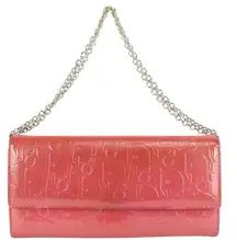 Christian Dior  Pink Patent Leather Trotter Wallet WOC