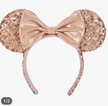 Minnie Mouse Sequined‎ Ear Headband for Adults – Rose Gold