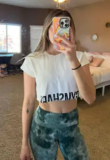 Gymshark white crop top