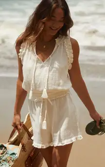 Sundays Anthropologie Siri Romper Ivory