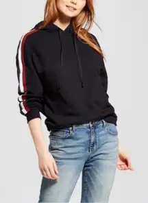 Who What Wear Grosgrain striped hoodie