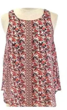 Francesca’s  double layer split back boho floral top size XS