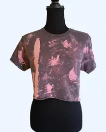 Pink tie-dye cropped tee Size Small