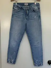 AGOLDE Sophie Cropped Skinny Distressed Jeans Size 29