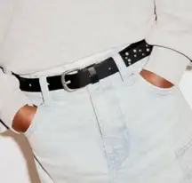 faux leather studded belt. Xs