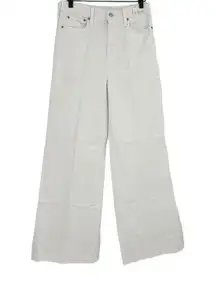 NWT J. Crew Womens White High Rise Wide Leg Trouser Size 27