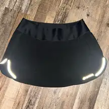 Black Infinity Running Shorts/Skirt Sz Small w/ Reflective Bands